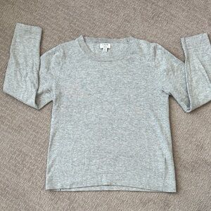 J. Crew Teddie Heather Gray Lightweight Crewneck Sweater